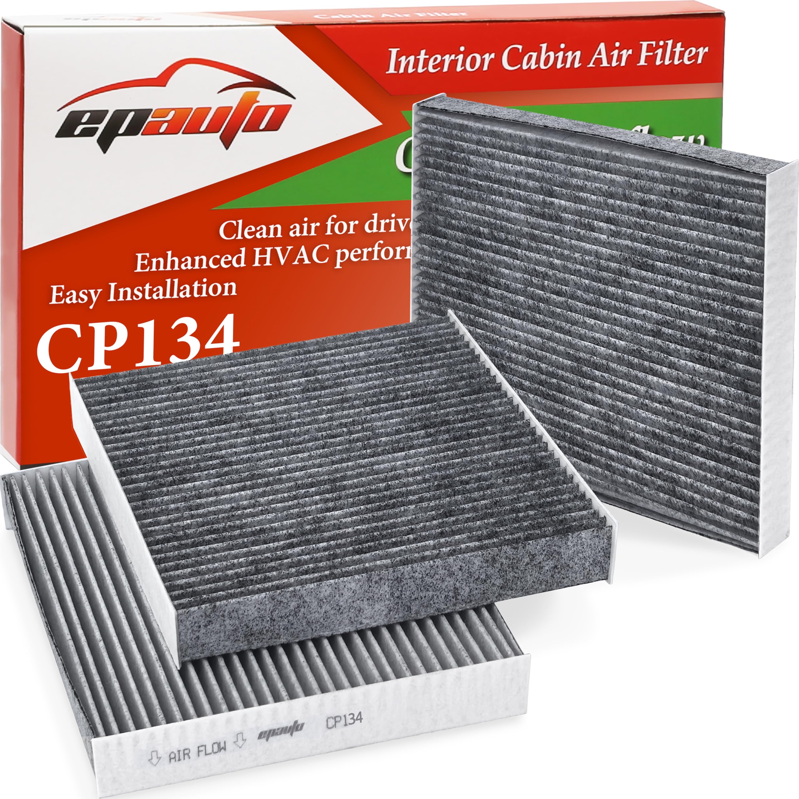 EPAuto CP134 packaging box for premium cabin air filter, compatible with Honda/Acura