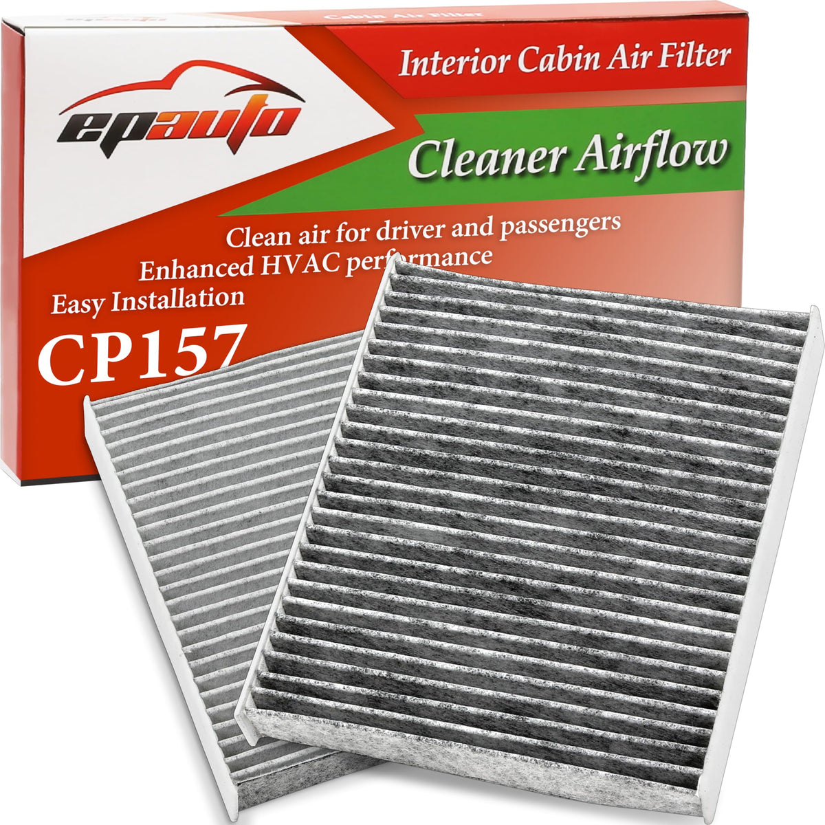 EPAuto CP157 cabin air filter with activated carbon for fresher interior air