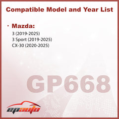 Installation process image for EPAuto GP668 on Mazda CX-30 and Mazda 3 Sport
