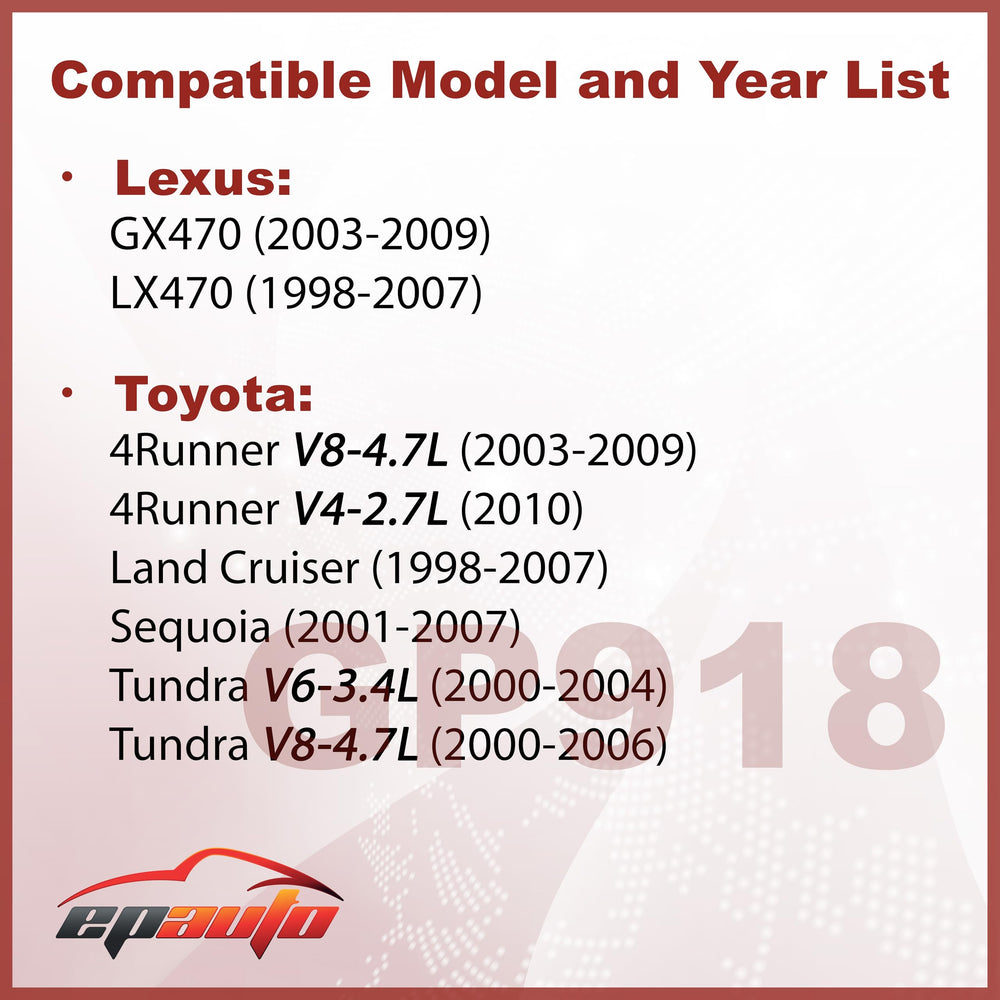 EPAuto GP918 air filter side view shows compact fit for select Toyota models
