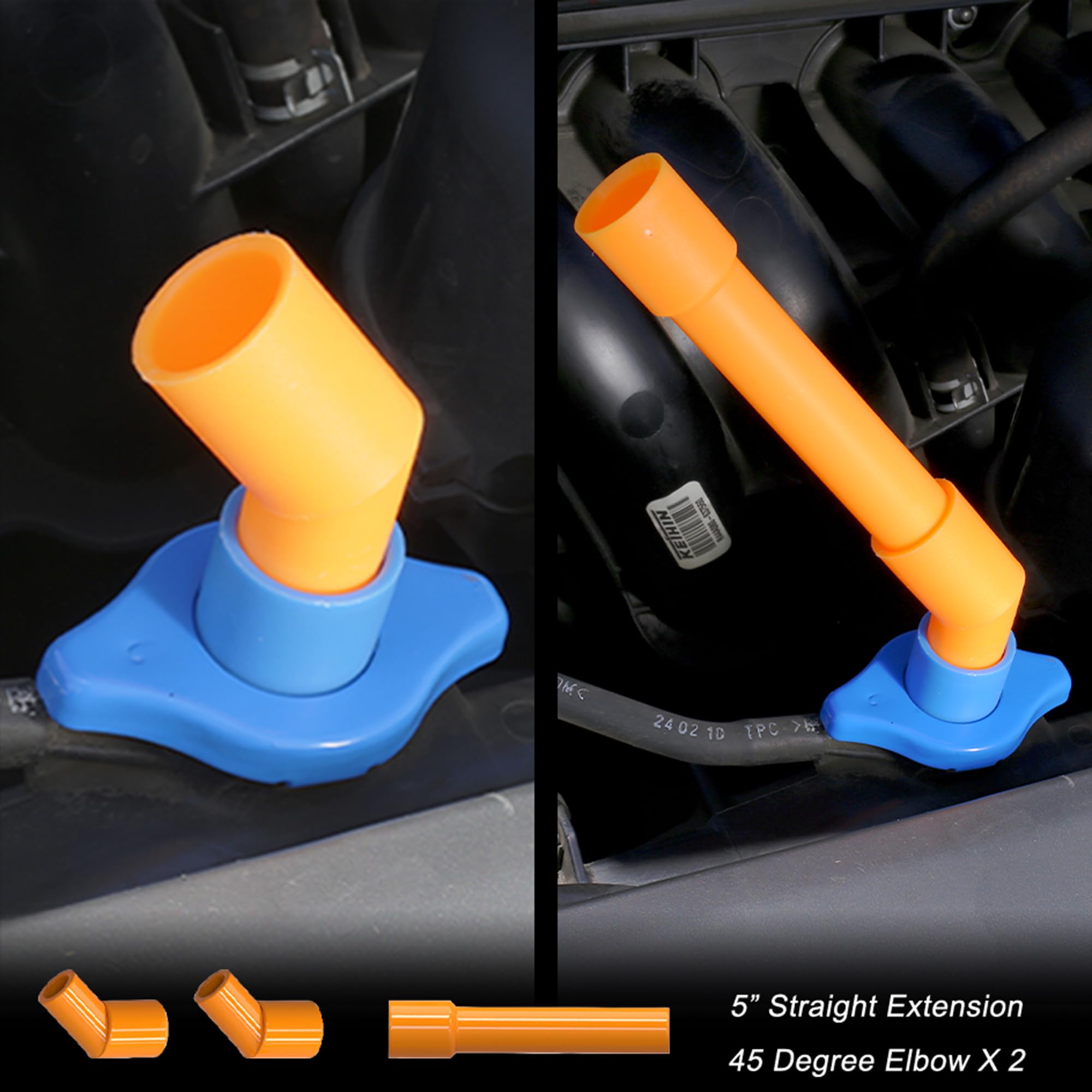 EPAuto radiator filling funnel kit supports smoother refills and reliable operation.