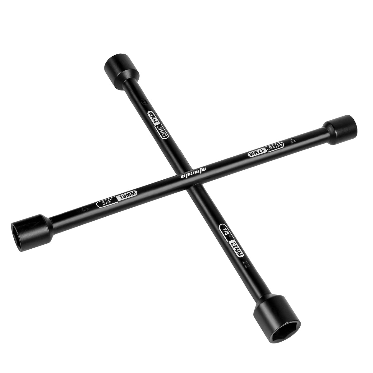 EPAuto 14in heavy-duty universal lug wrench with four-way cross for quick tire changes.