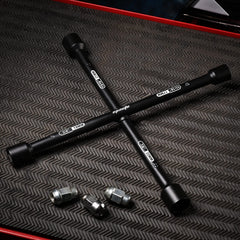 EPAuto four-way cross wrench closeup showing enhanced leverage.