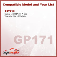 EPAuto GP171 filter mounted in Toyota Camry engine bay for improved airflow
