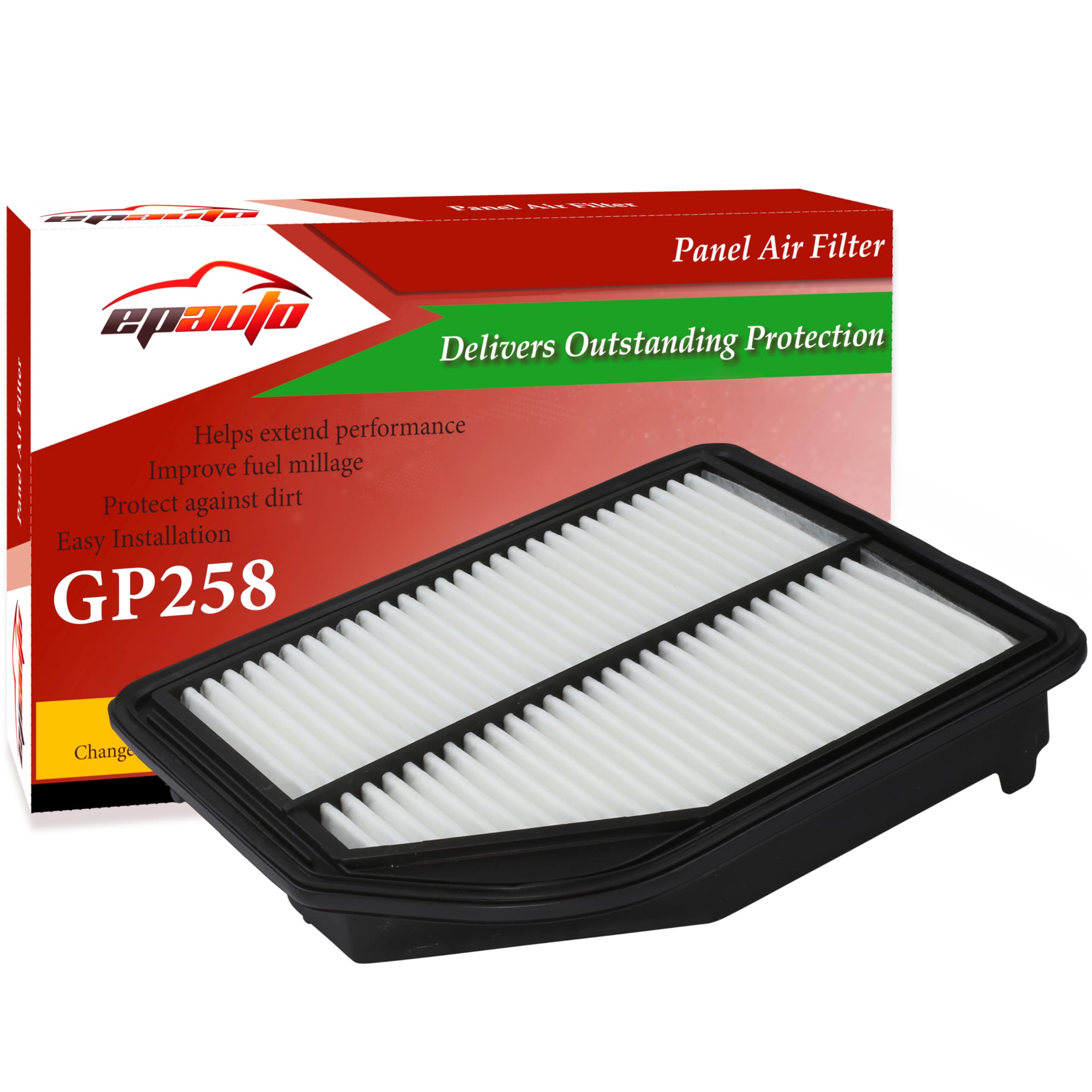 EPAuto GP258 engine air filter in Honda CR-V engine bay for clean airflow.