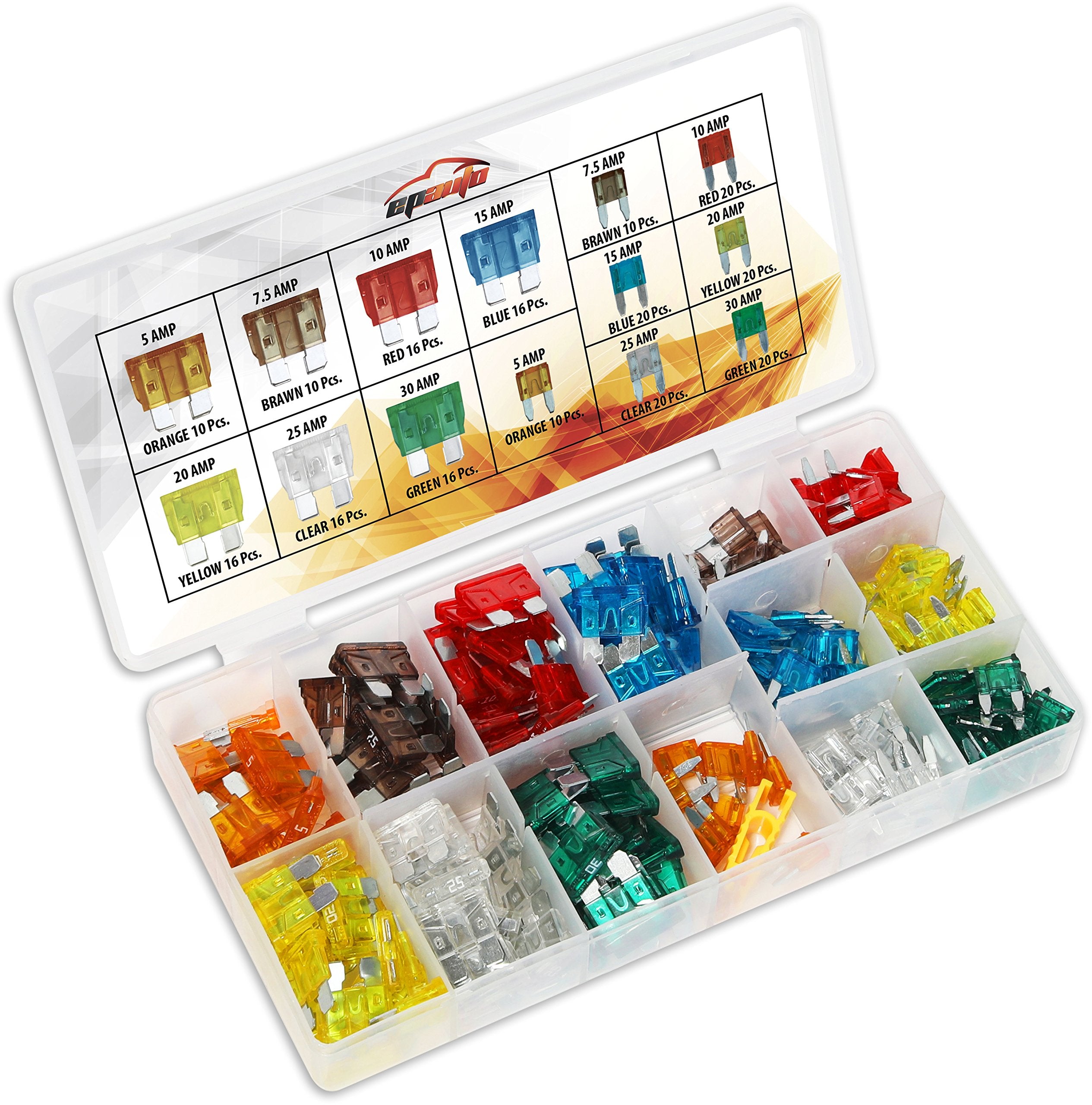 EPAuto organized storage case keeps fuses easy to identify and access