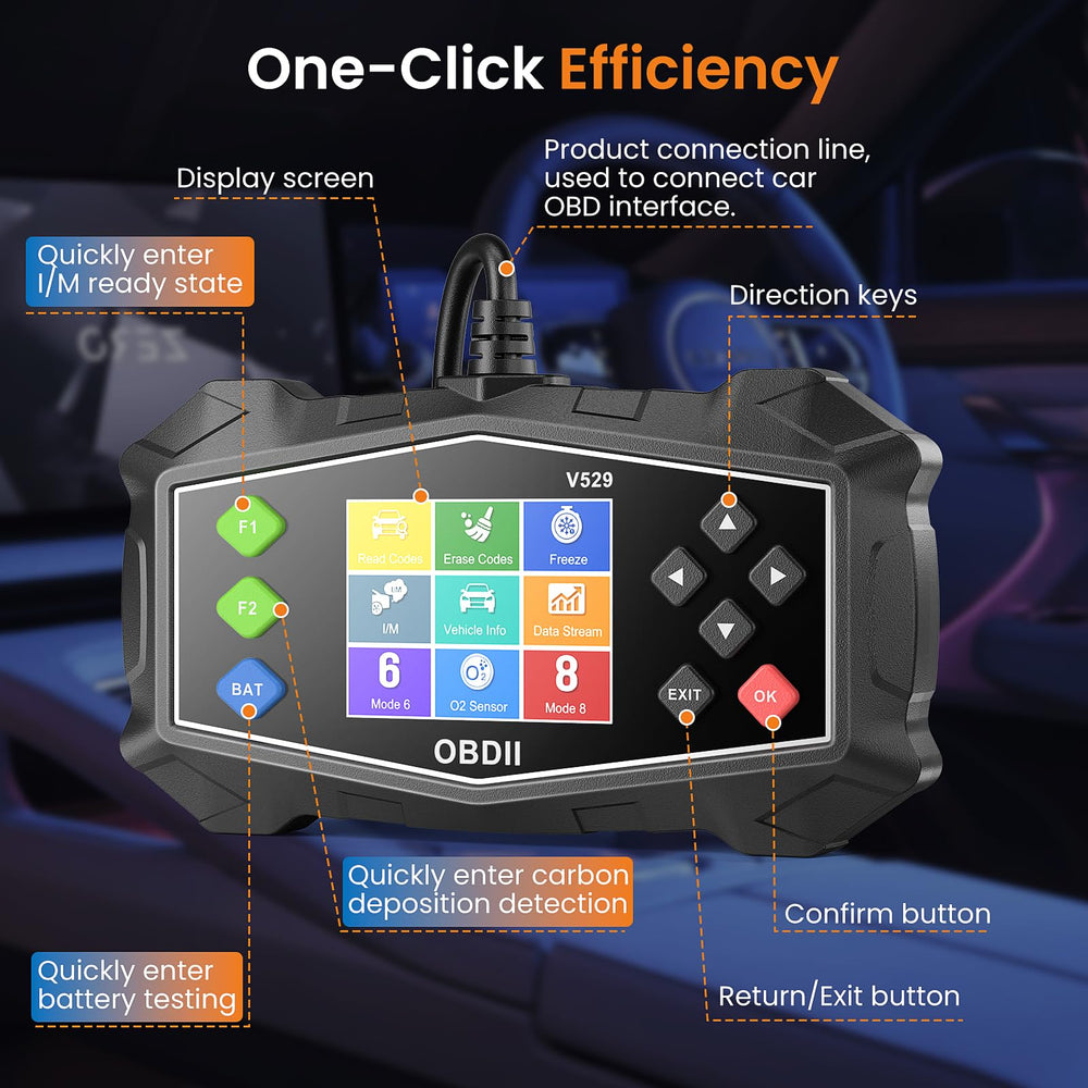 EPLCSE OBD2 scanner battery test screen provides quick health checks to prevent stalls.