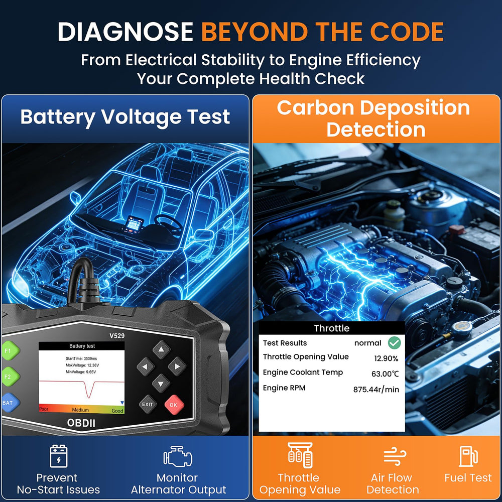 EPLCSE OBD2 scanner diagnostic report auto summarizes VIN and data for records.