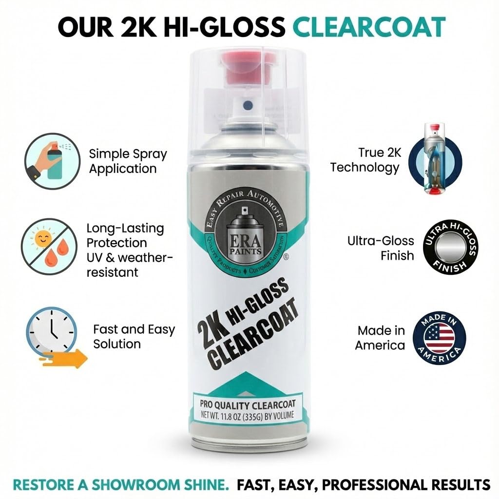 ERA Paints 2K clear coat spray provides durable UV protection