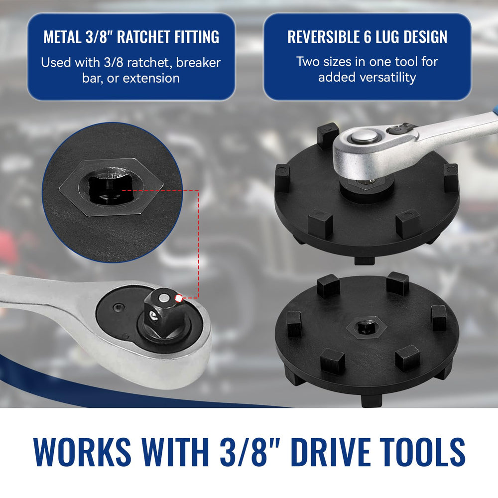 ERETOW 6760 reversibile six-lug design prevents over-tightening during removal.