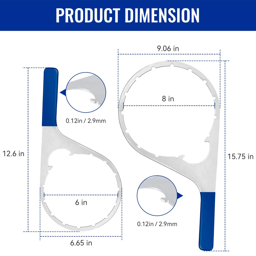ERETOW 8inch Davco collar wrench enables efficient filter servicing