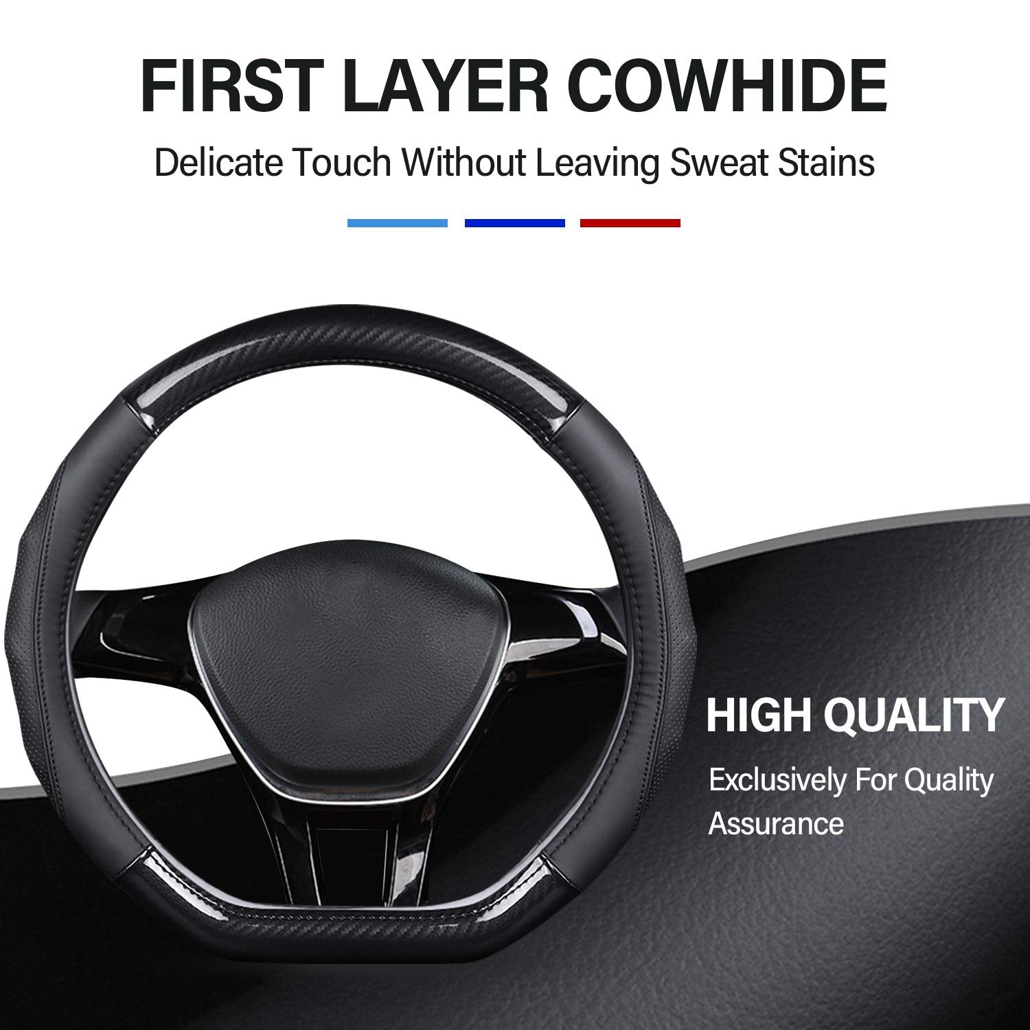 Ergocar first-layer cowhide surface provides breathable comfort and premium feel.