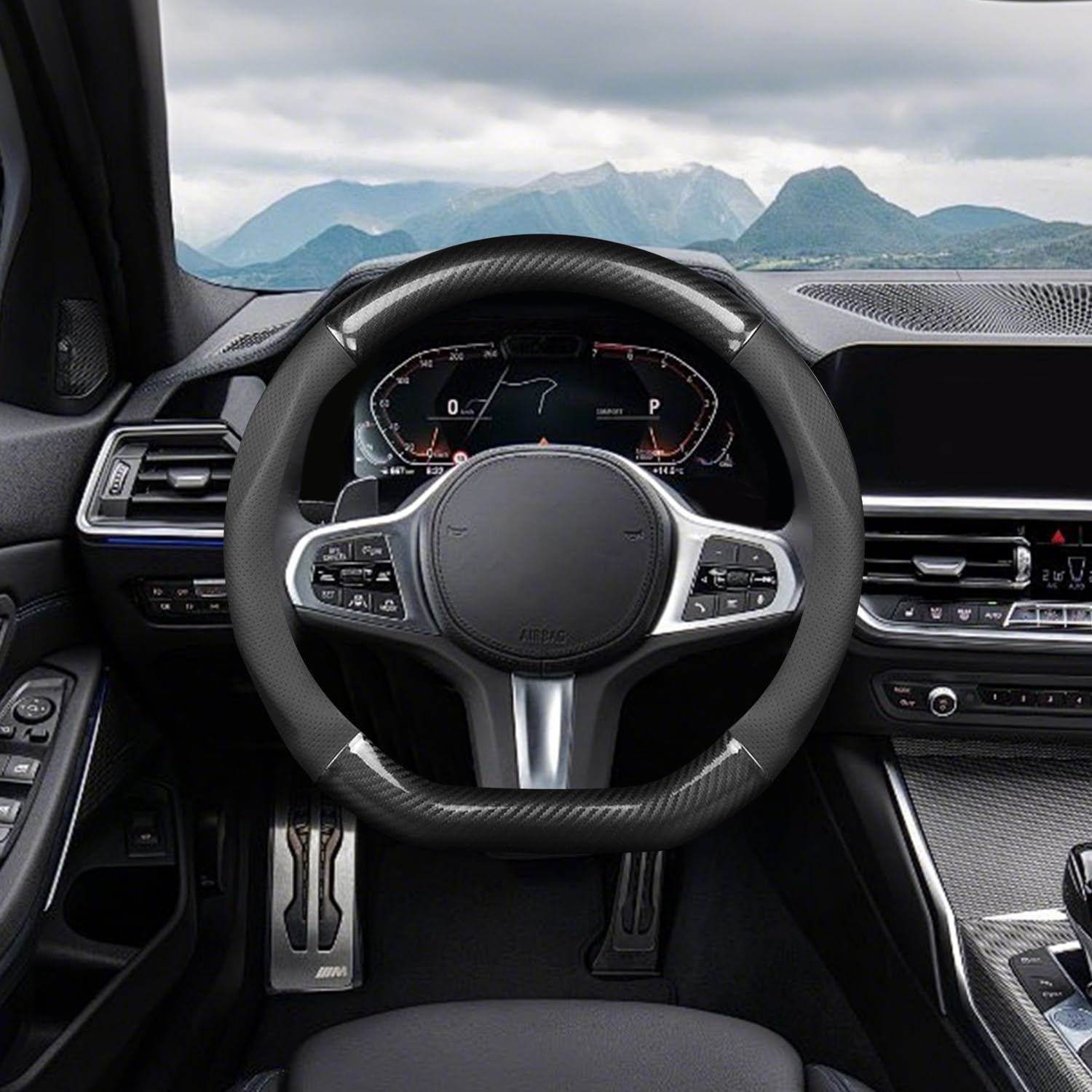 Ergocar D-shape design provides ergonomic hand position and control.