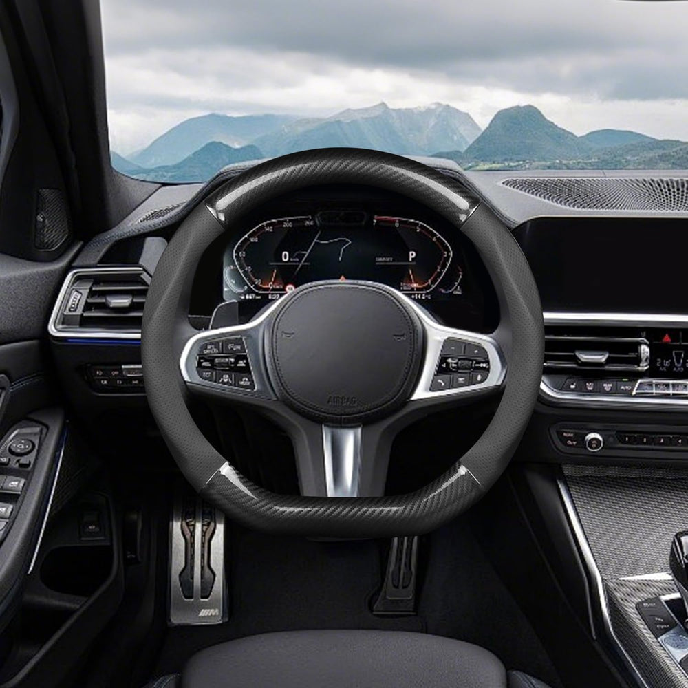Ergocar D-shape design provides ergonomic hand position and control.