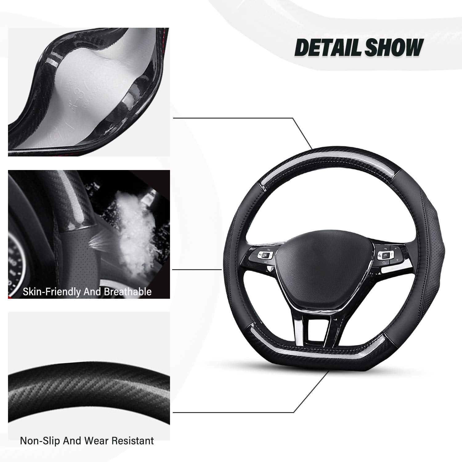 Ergocar 38 cm universal fit for most D-shaped wheels.