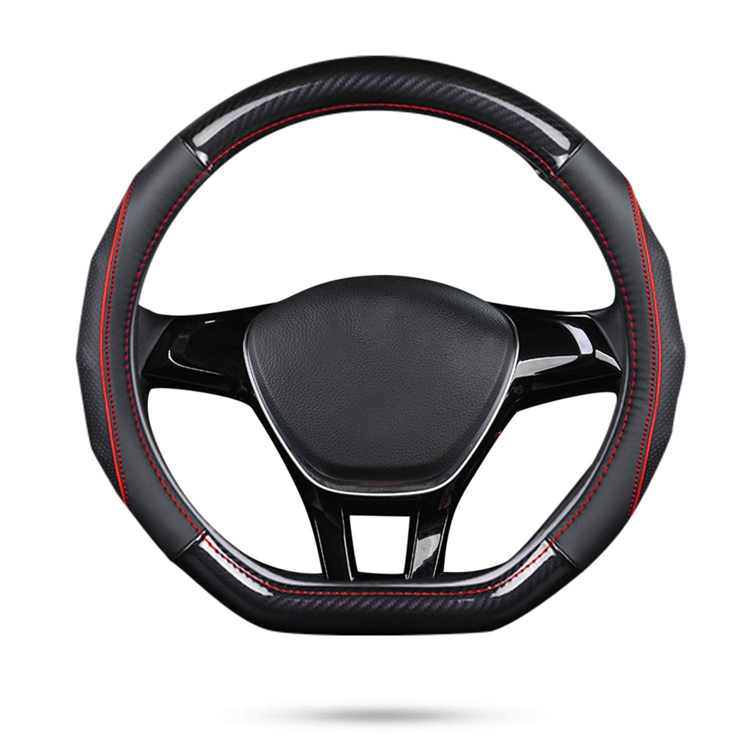 Ergocar D-shaped carbon fiber cover enhances grip and style on every drive.
