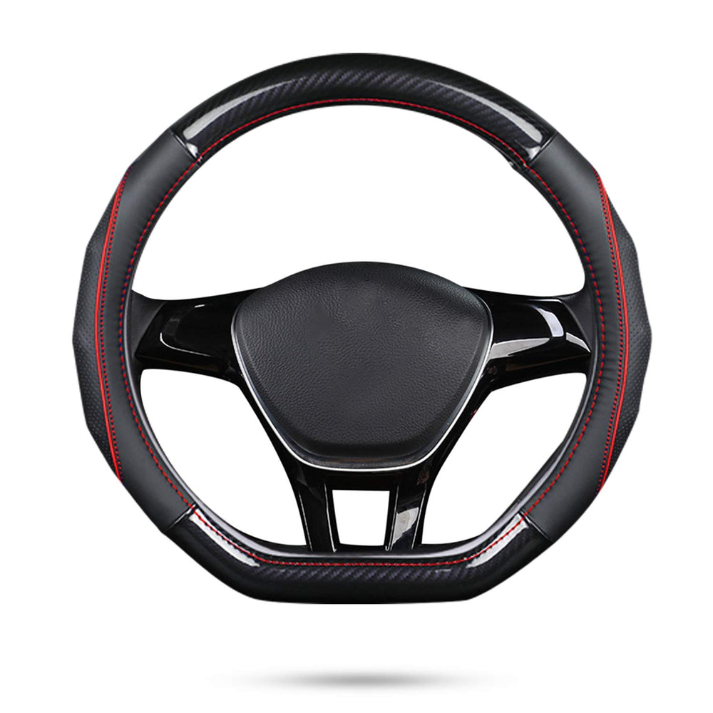 Ergocar D-shaped carbon fiber cover enhances grip and style on every drive.