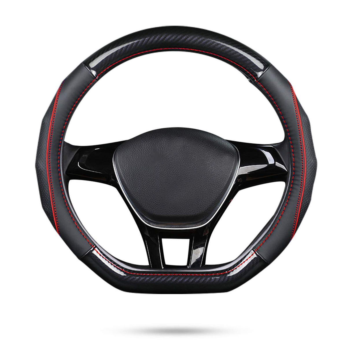 Ergocar D-shaped carbon fiber cover enhances grip and style on every drive.
