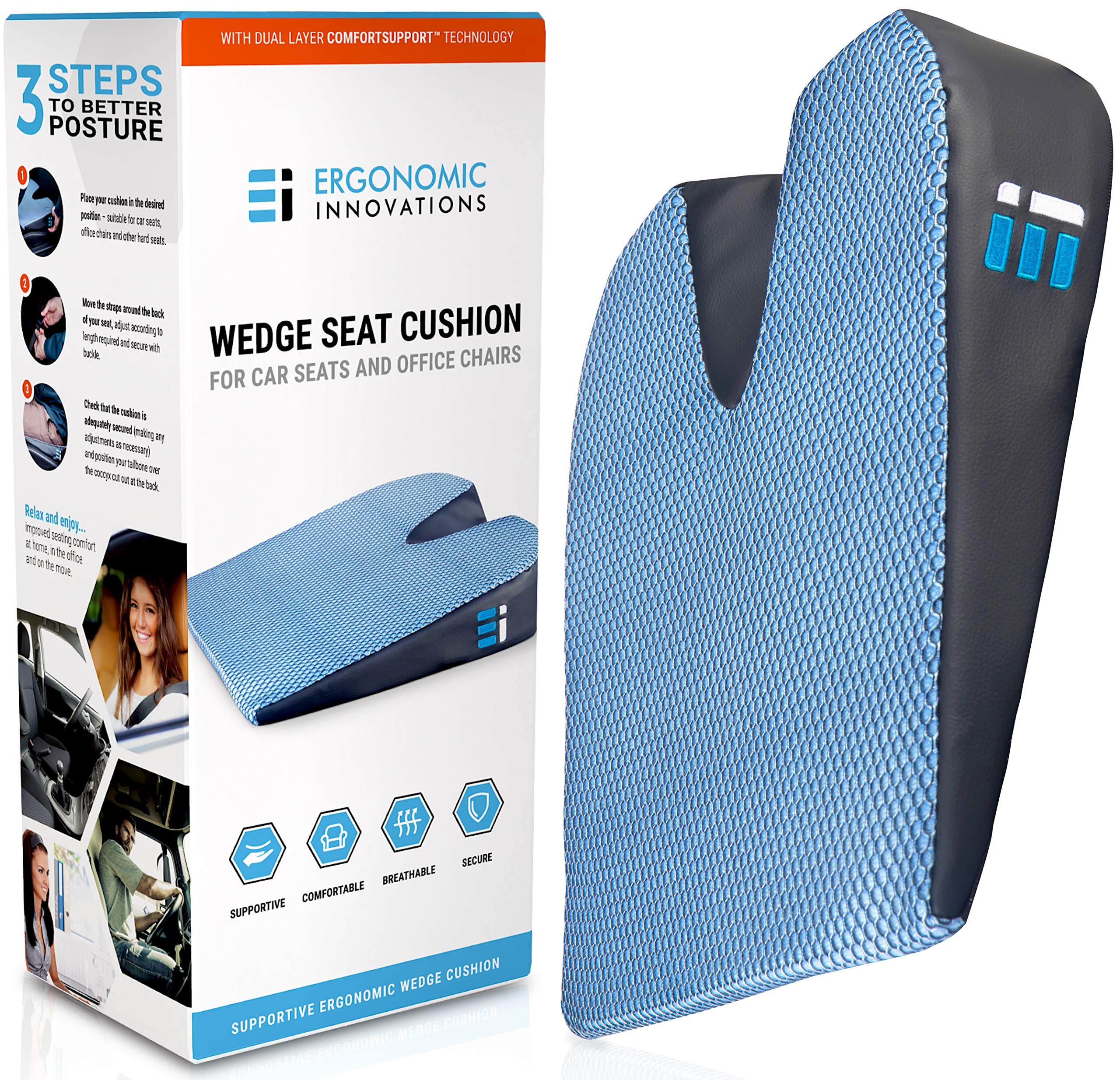 Ergonomic Innovations wedge cushion for driving enhances comfort on long trips