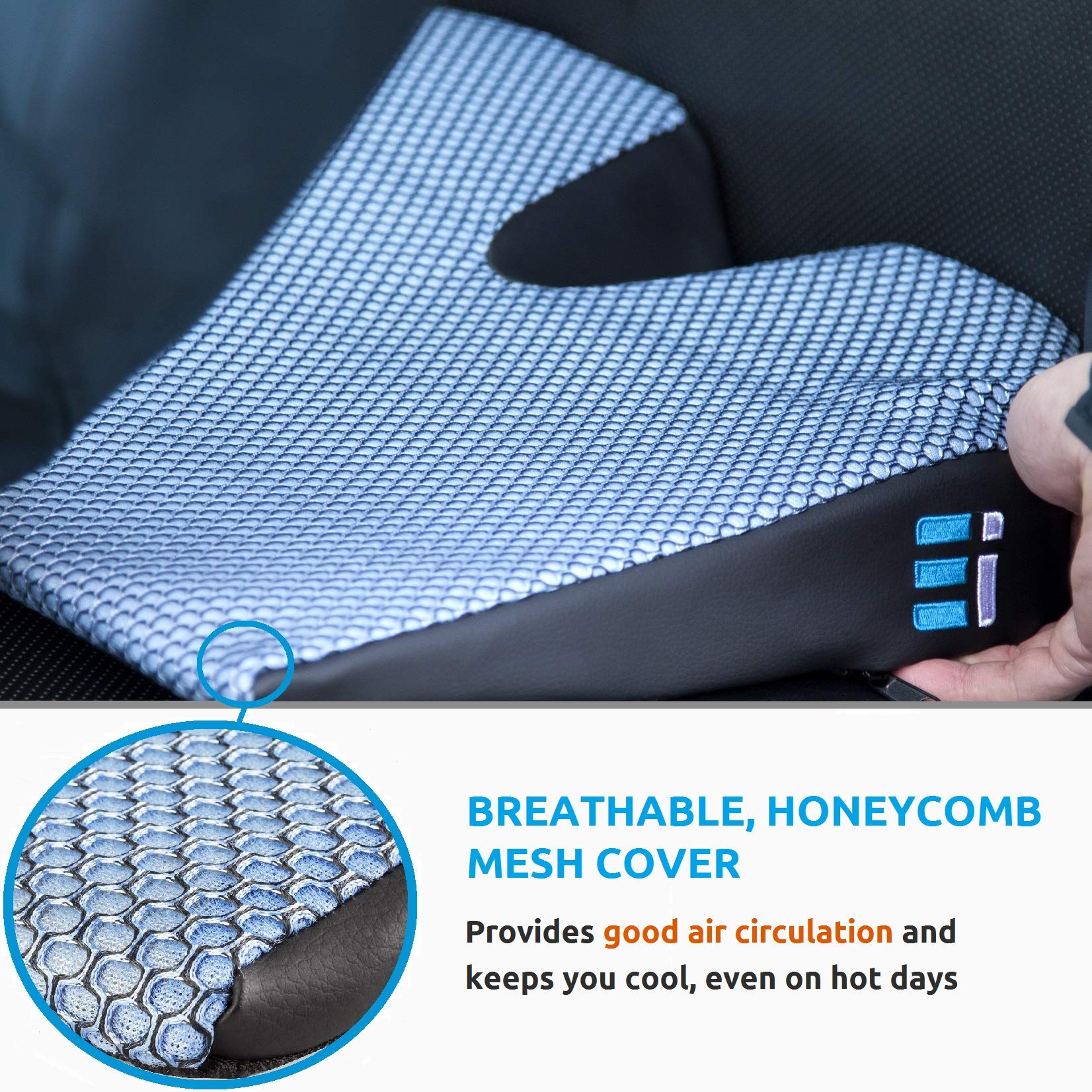 Ergonomic Innovations memory foam core adapts to body weight for steady support