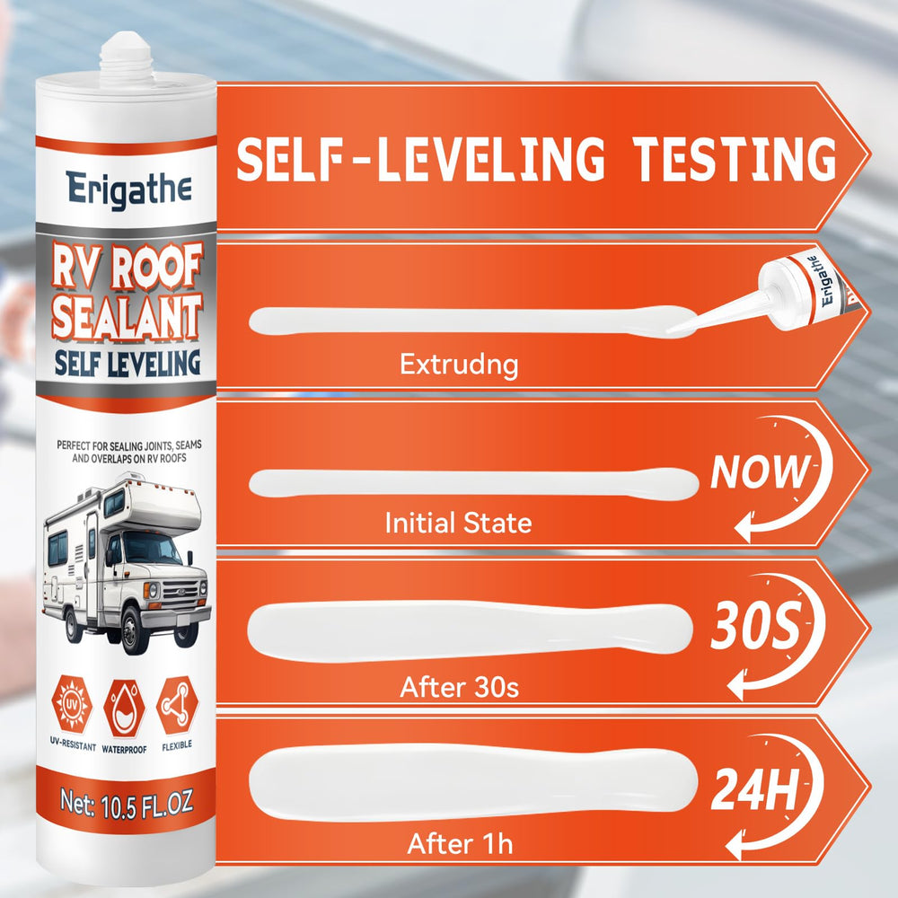 Erigathe RV sealant application nozzle enables precise, mess-free application.