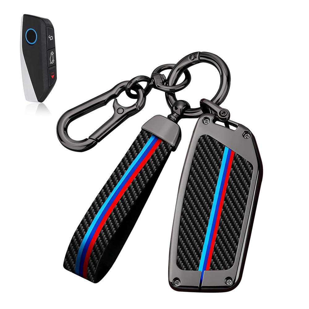 Erivis BMW key fob cover carbon fiber shell protects keys while keeping buttons accessible