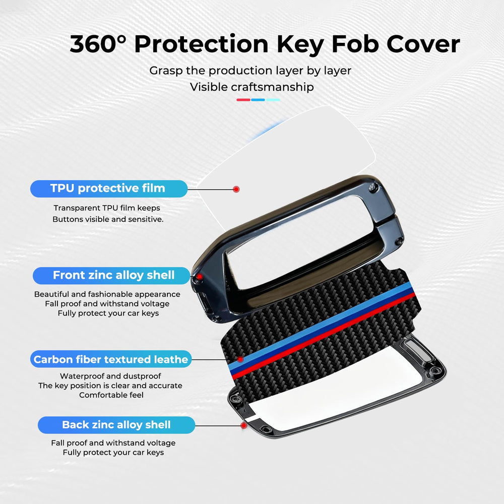 Precision-cut design maintains unblocked signal transmission for BMW fob