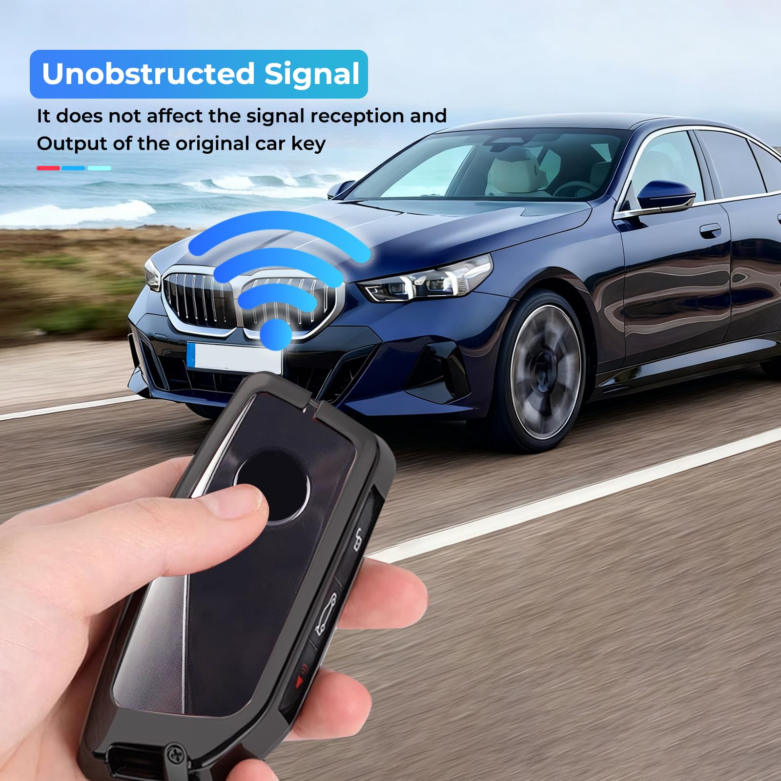 TPU protective film preserves button visibility on the BMW key fob