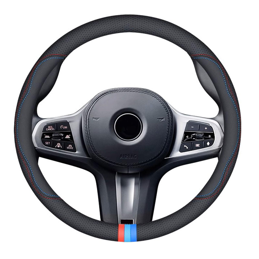 Erivis steering wheel cover with breathable perforated design for cooler grip