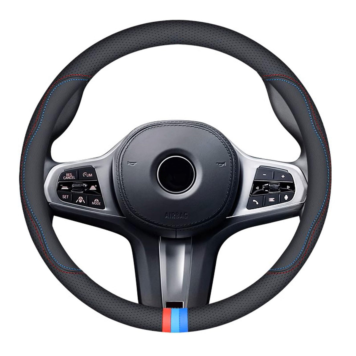 Erivis steering wheel cover with breathable perforated design for cooler grip