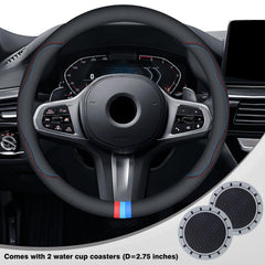 Erivis steering wheel cover showing silicone inner circle for slip resistance