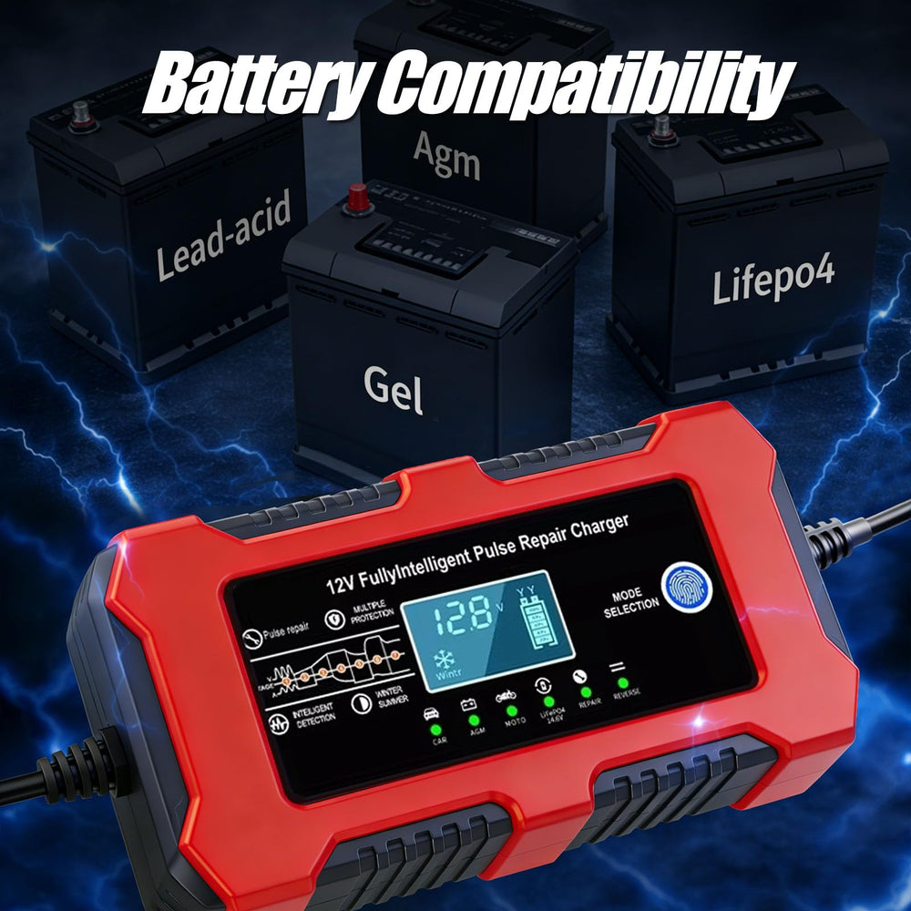 ERKUOMR desulfator with intelligent pulse repair to maintain battery health.