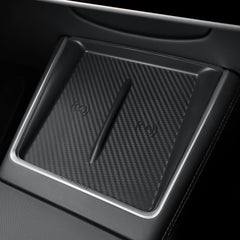 ernica wireless charger silicone cover for Model Y Juniper 2025-2026 keeps the charging pad protected and aligned