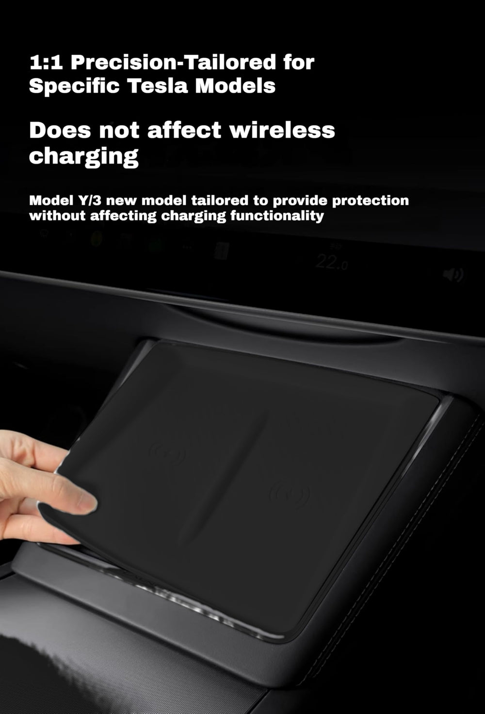 ernica ultra-thin silicone mat preserves Qi charging without interference.