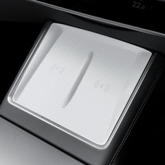 Ernica center wireless charger silicone cover fits Tesla Model Y for seamless protection and charging.