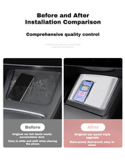 Ernica silicone mat center console white helps preserve interior and prevent slipping.