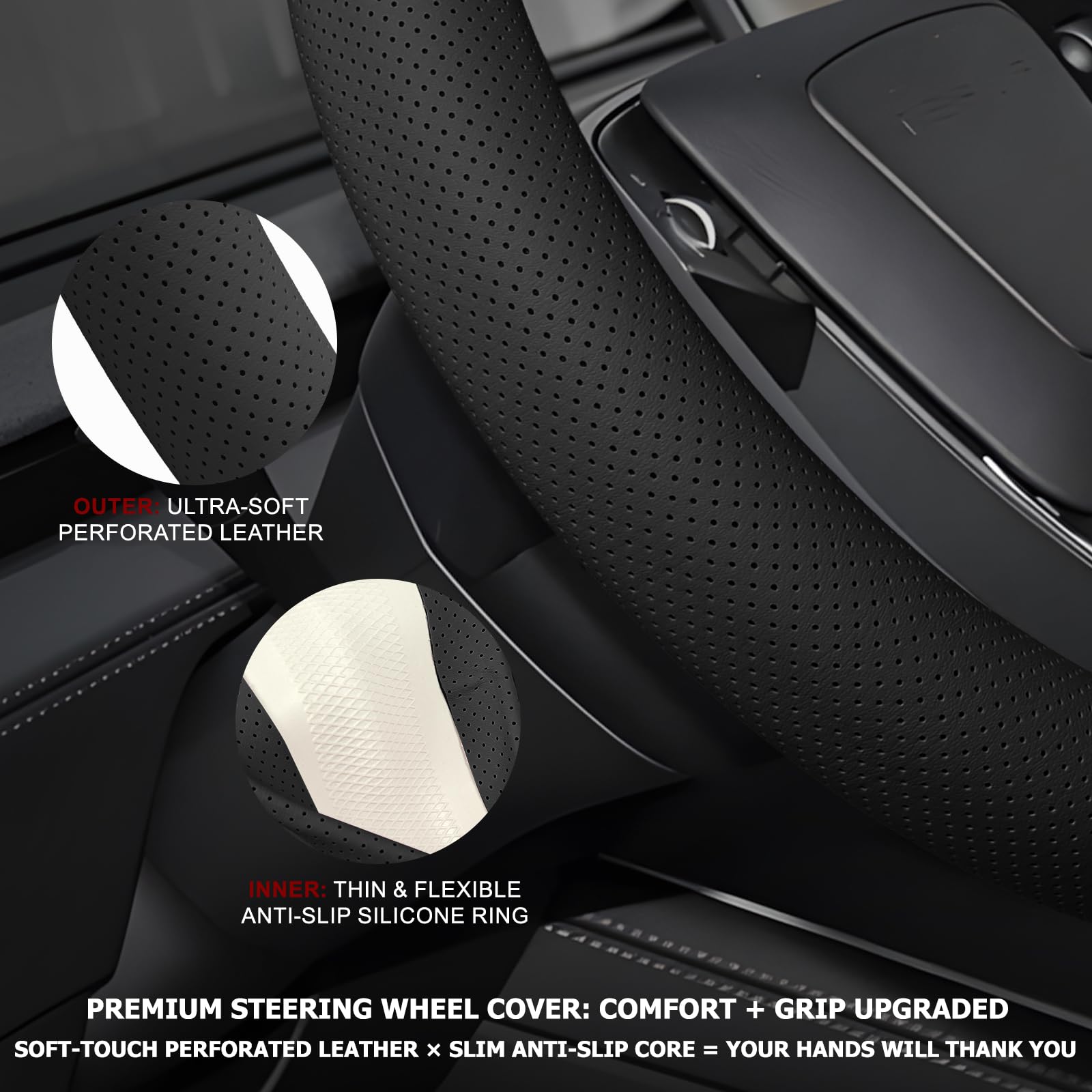 Ernica steering-wheel protection guards against dirt and scratches for interior longevity.