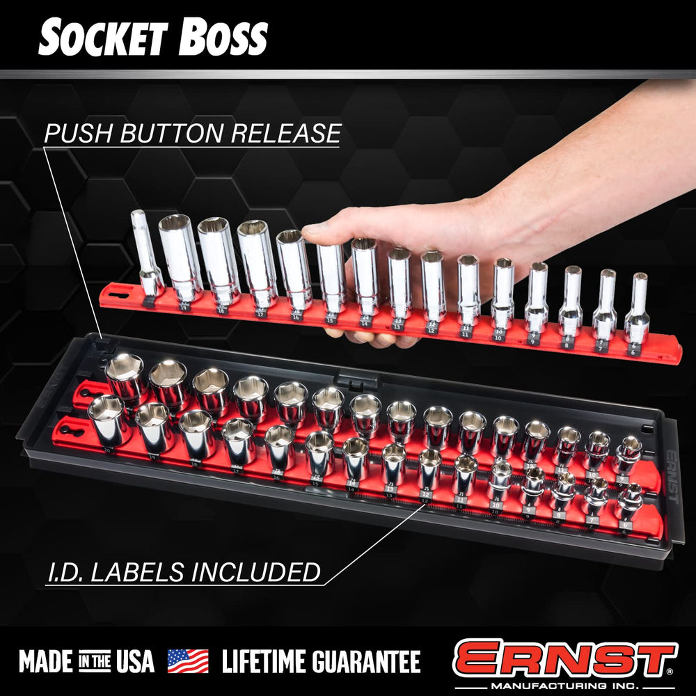 Ernst 8490 clip closeup highlighting Twist-Lock clips for secure transport