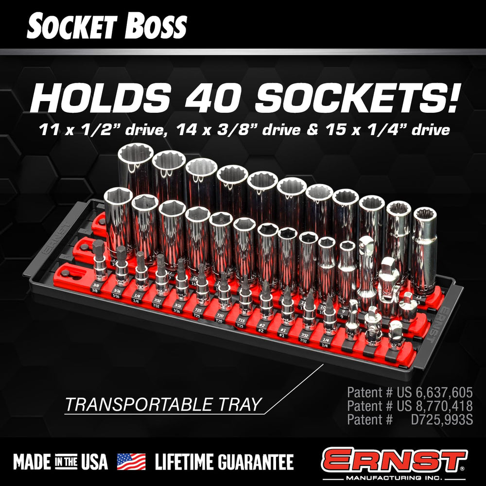 Ernst 8490 Socket Boss rails layout demonstrating flexible configuration for sockets