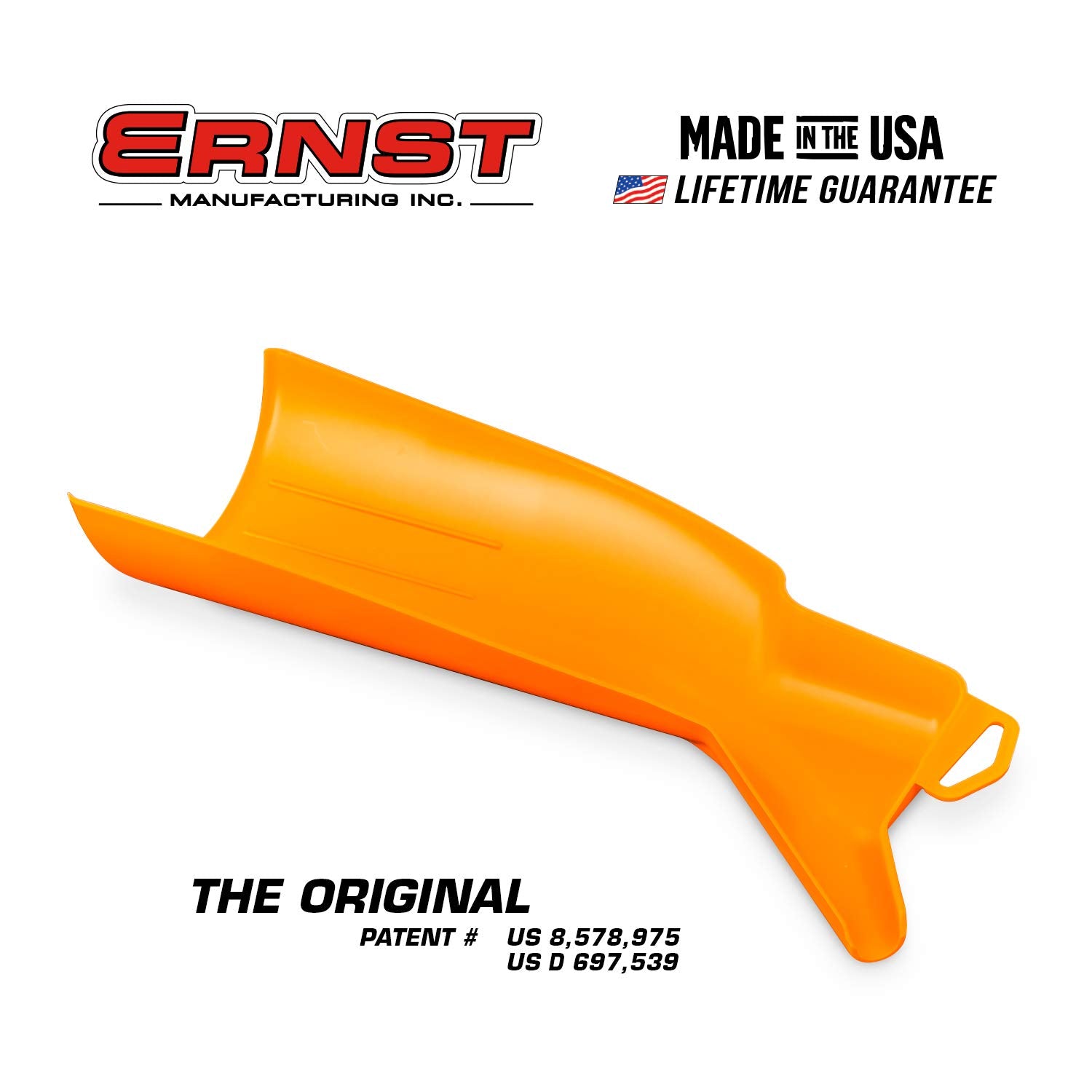 Harley side view of Ernst Greg's drip-free funnel prevents spills