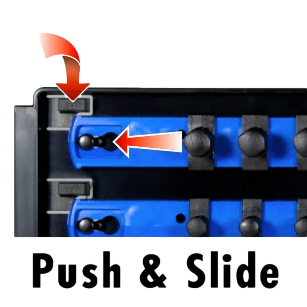 Compact Socket Boss organizer fits drawer or bench storage for quick access.