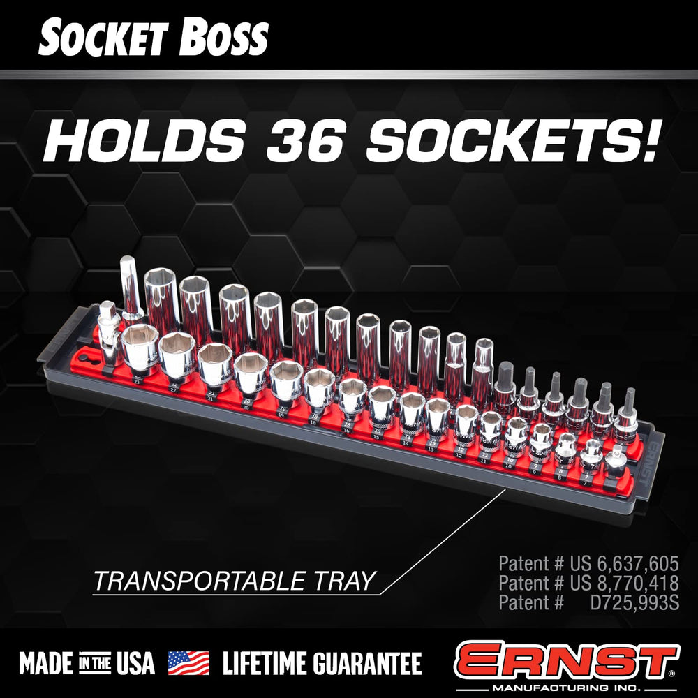 Ernst Socket Boss tray for 3/8 inch drive sockets