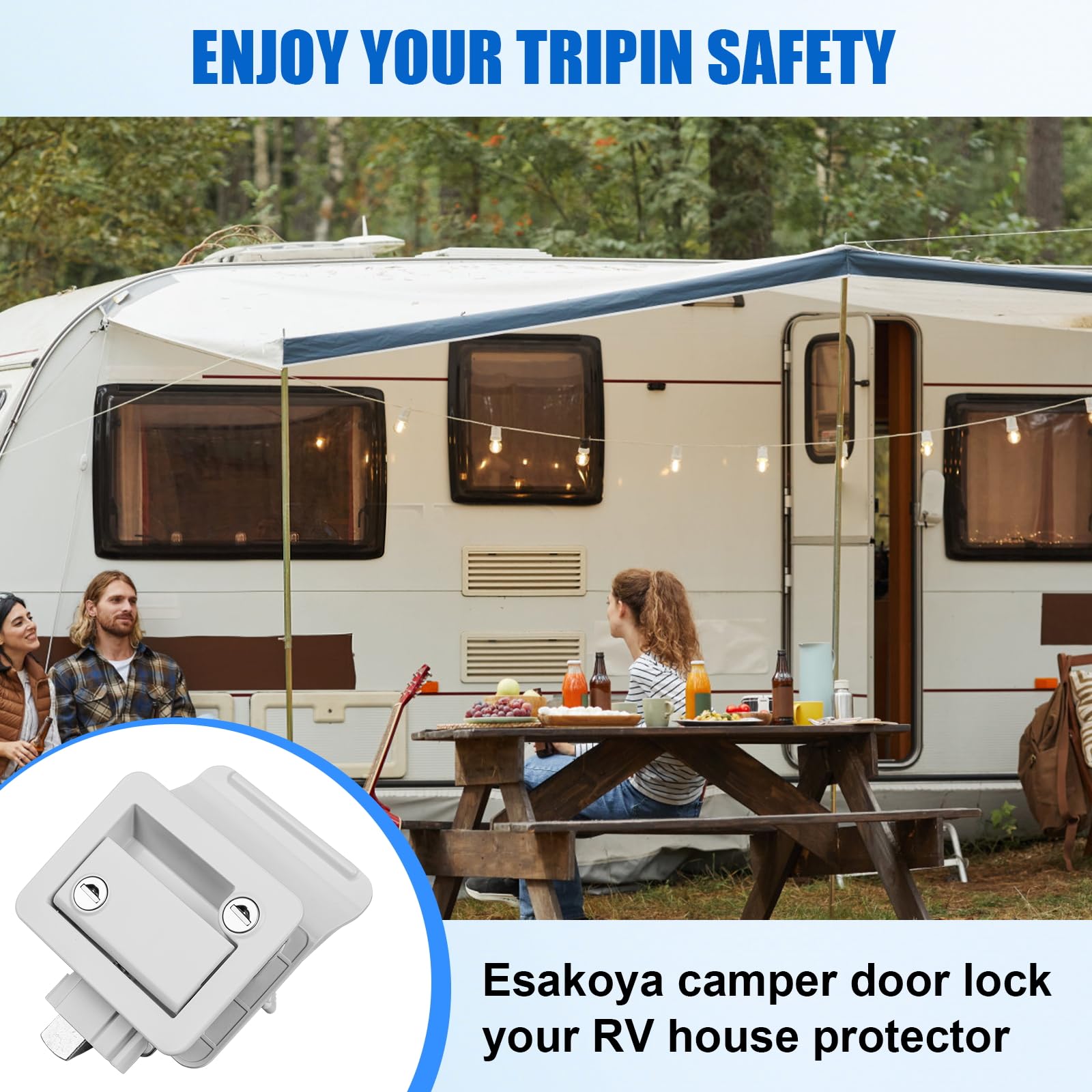 Universal fit for standard RV door holes simplifies upgrades