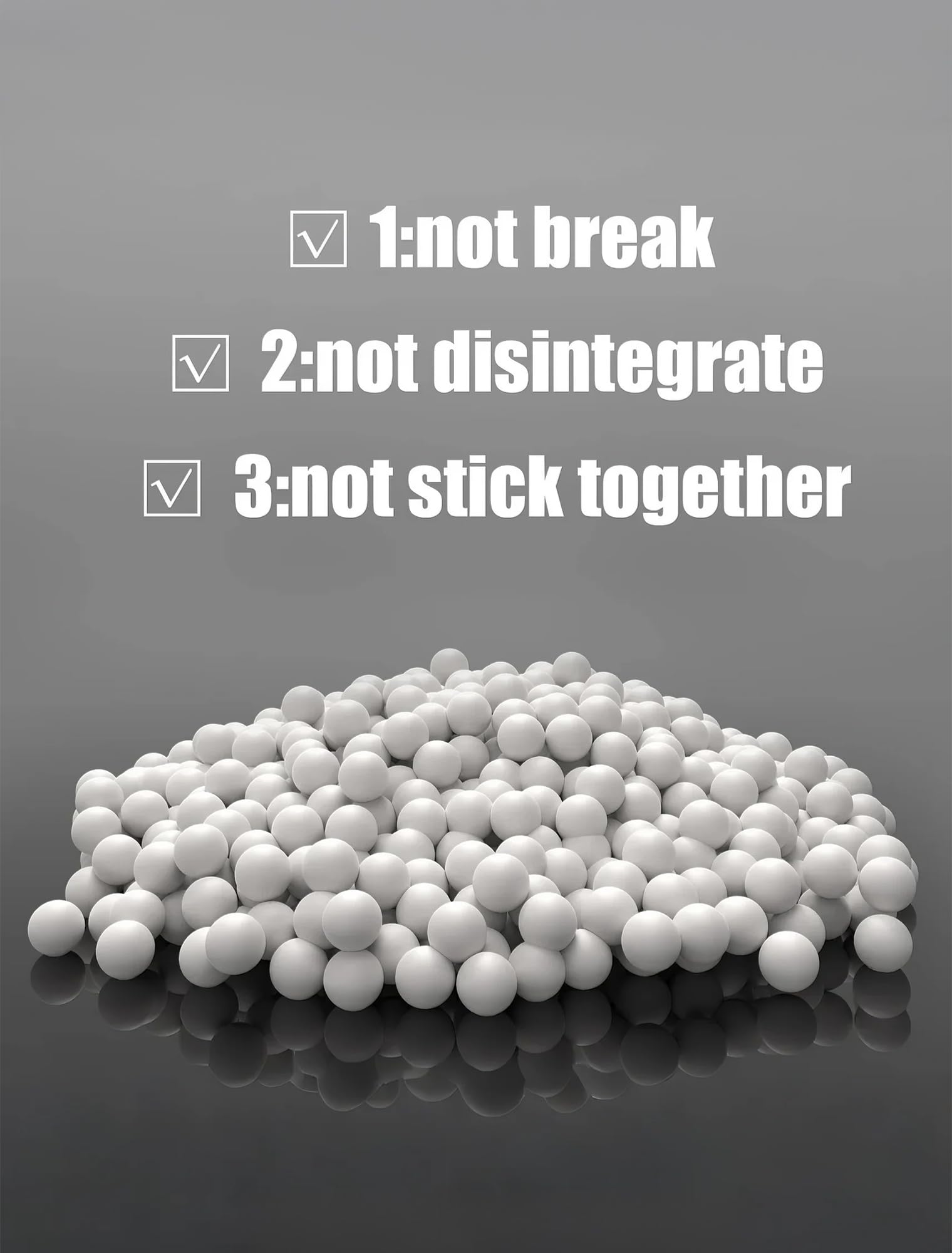 E-SDS beads bottle cap shows a simple, ready to use balancing solution.
