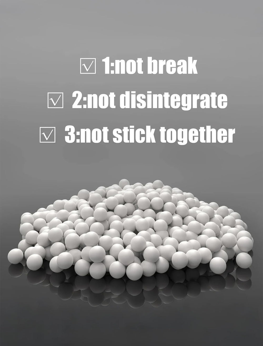 E-SDS beads bottle cap shows a simple, ready to use balancing solution.