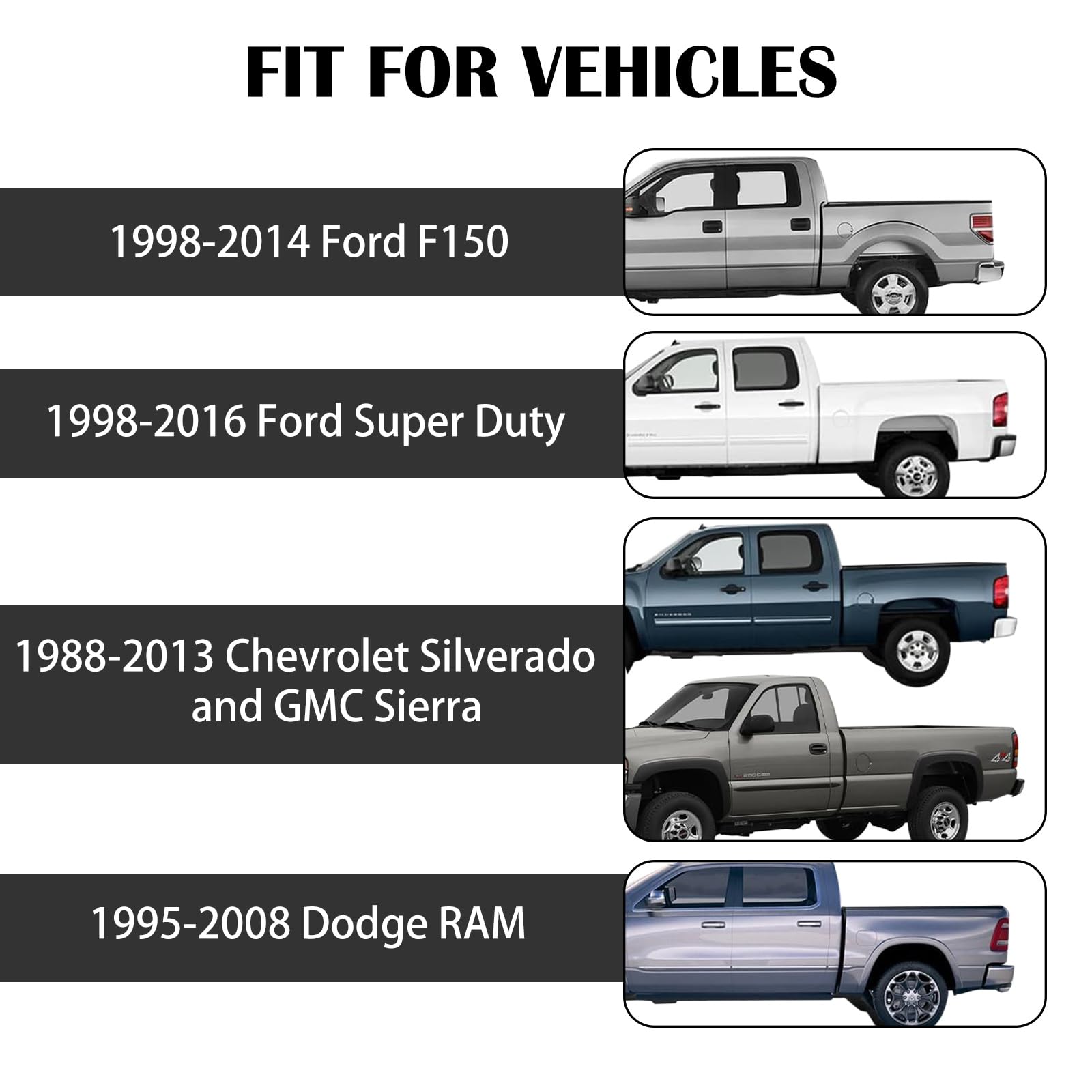 Esevalia truck bed anchors in steel and ABS resist rust and weather.