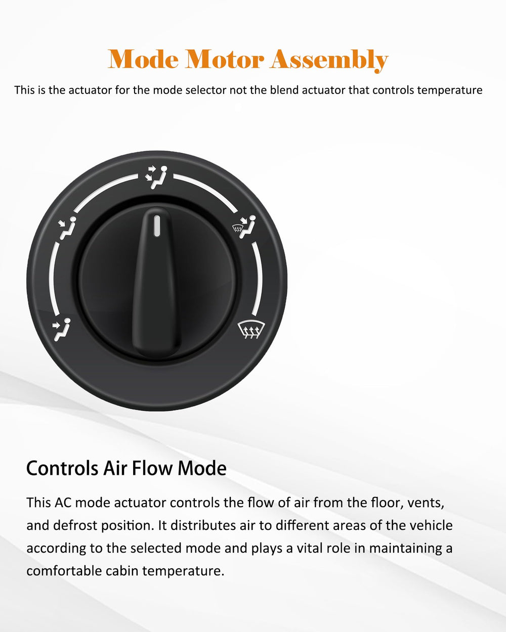 E-Shin tested actuator improves airflow control for defrost and vents.