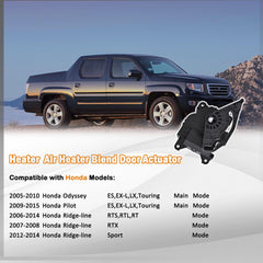 E-Shin actuator for Ridgeline 2006-2014 front panel view supports precise airflow routing