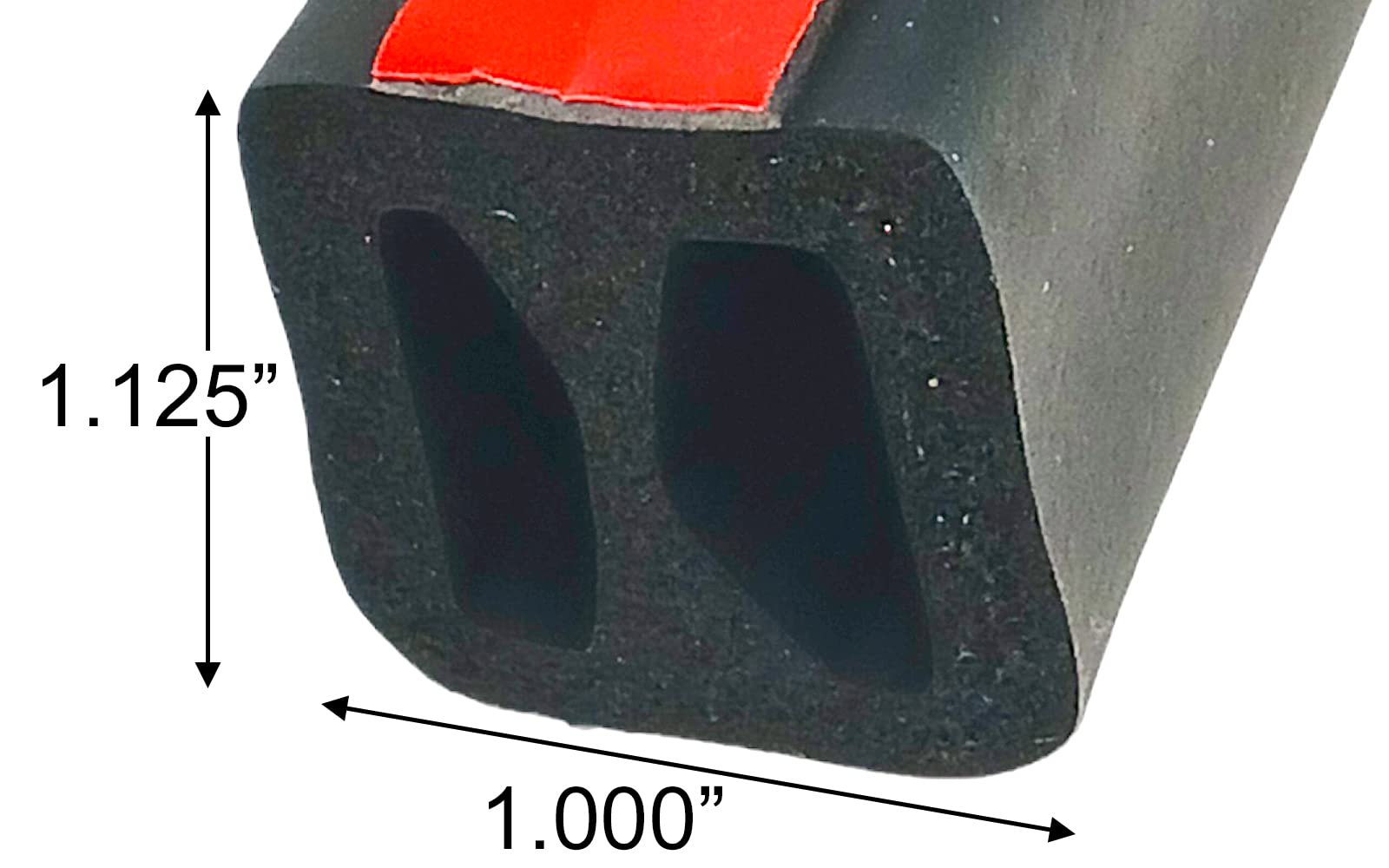 Measurement detail of the gap between side rails and front rail with ESI seal