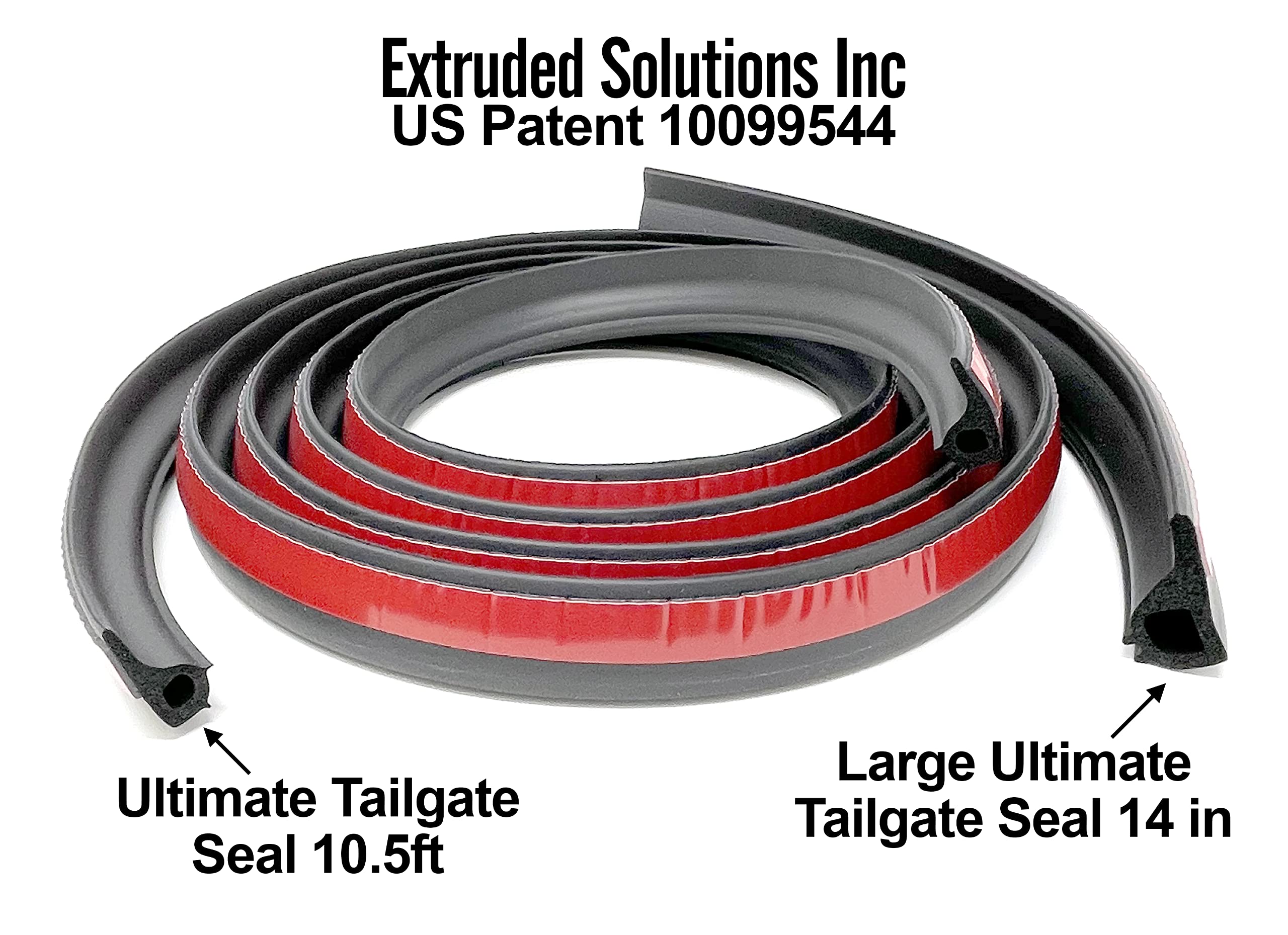 ESI tailgate seal being applied on a truck tailgate with 3M ST1200 tape.